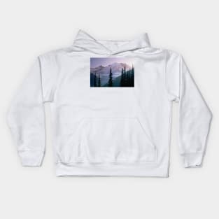 Mt Rainier As Seen At Sunrise Mt Rainier National Park Kids Hoodie